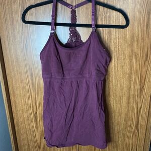 Cakye Nursing Camisole Women Size M Purple Lace Racerback Maternity Tank Top